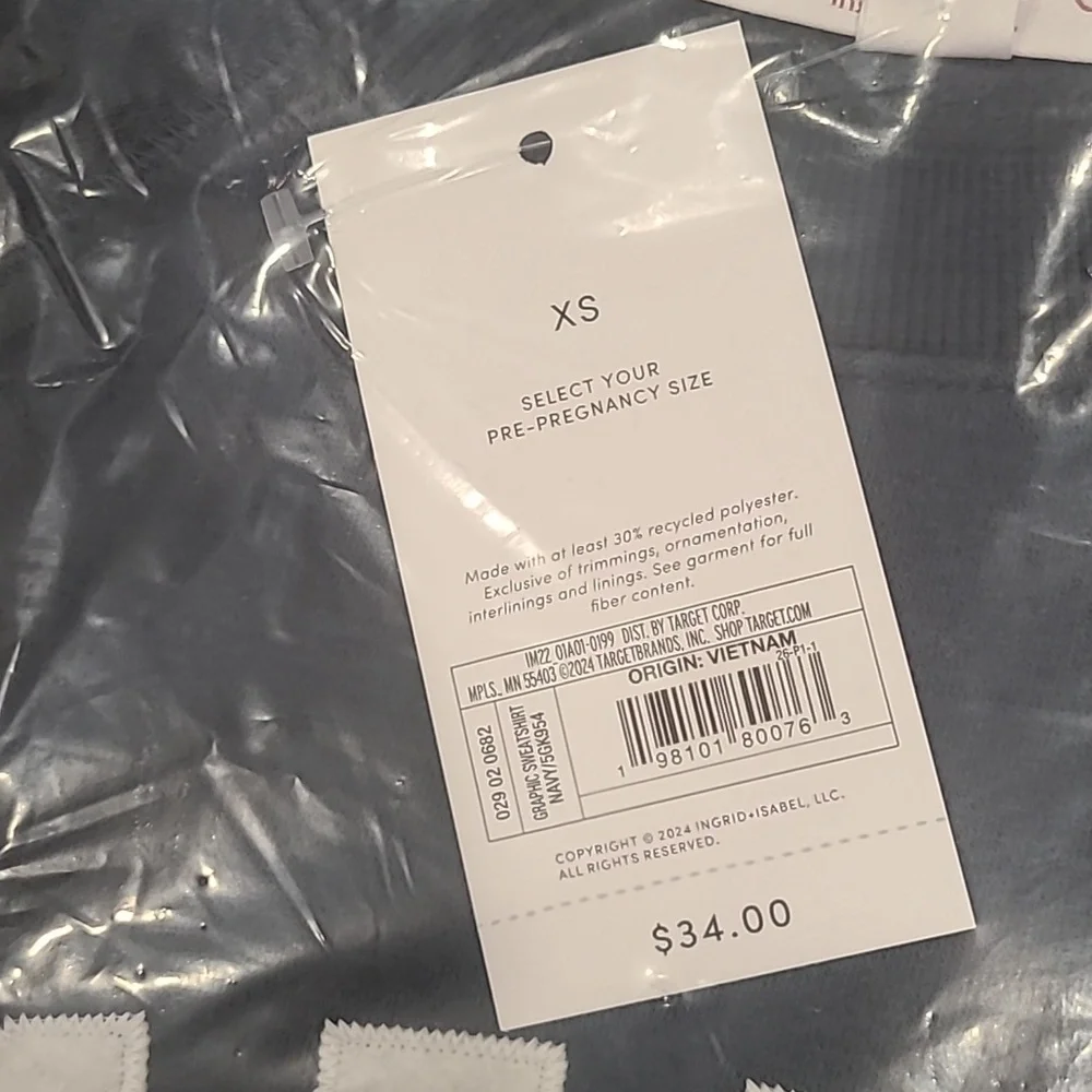 HOST PICK Isabel Maternity by Ingrid & Isabel Navy MAMA Sweatshirt - Picture 4 of 4